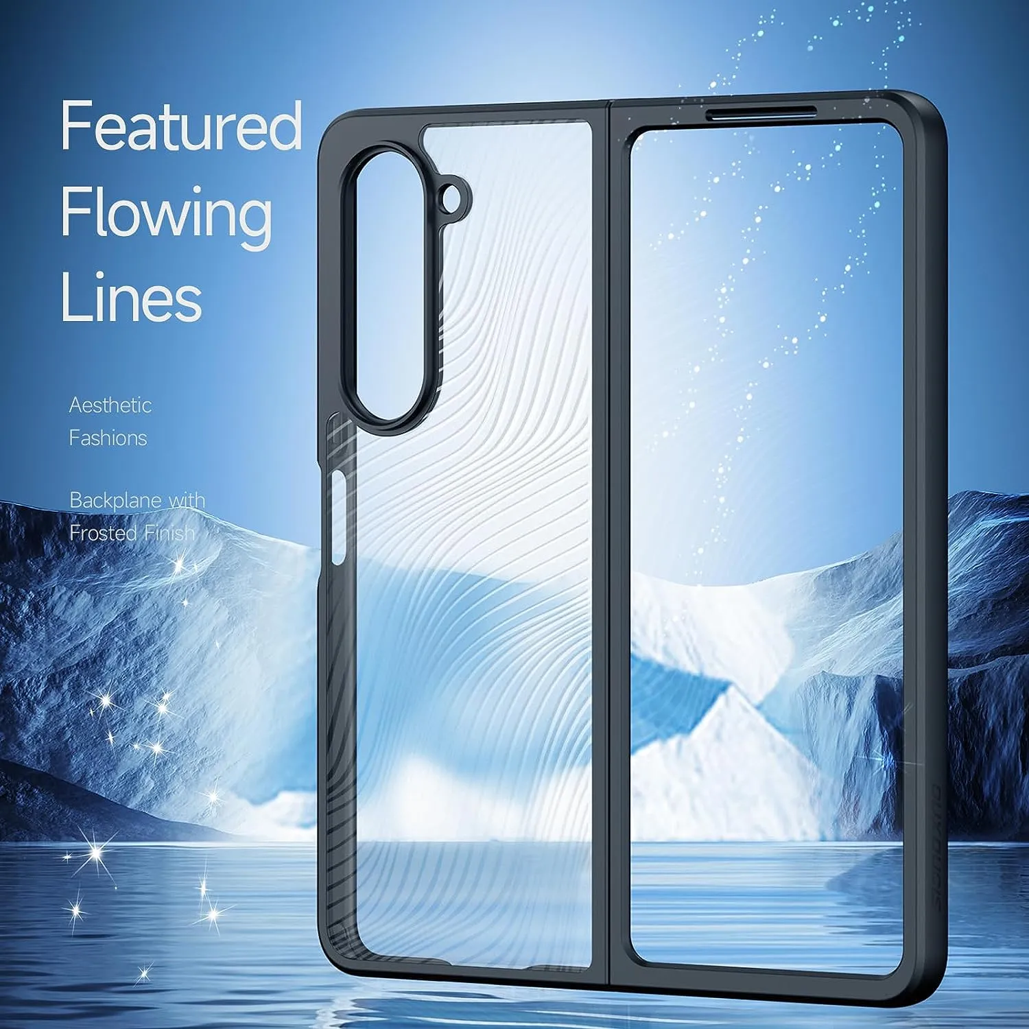 Samsung Galaxy Z Fold 5 Case Clear Shockproof Protective Phone Case Cover