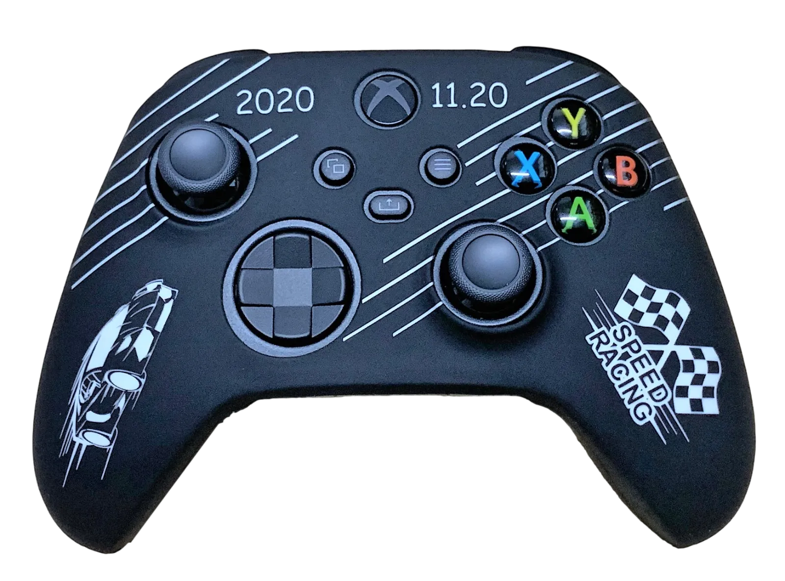 Silicone Cover For XBOX Series X/S Controller Case Skin - White Racer