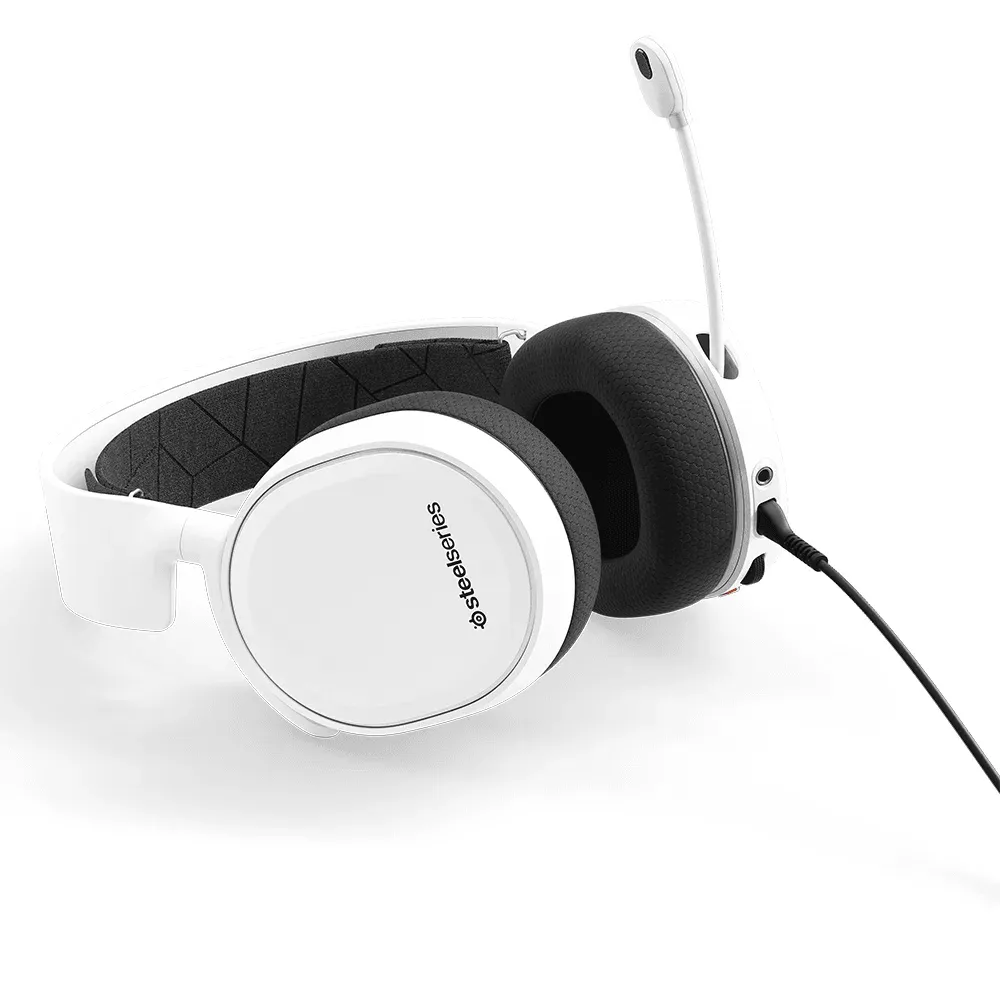 SteelSeries Arctis 3 Wired Gaming Headset Headphones Microphone White