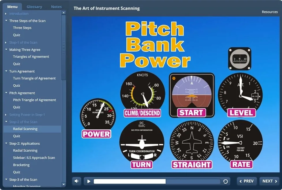 The Art of the Instrument Scan-Interactive eLearning Course