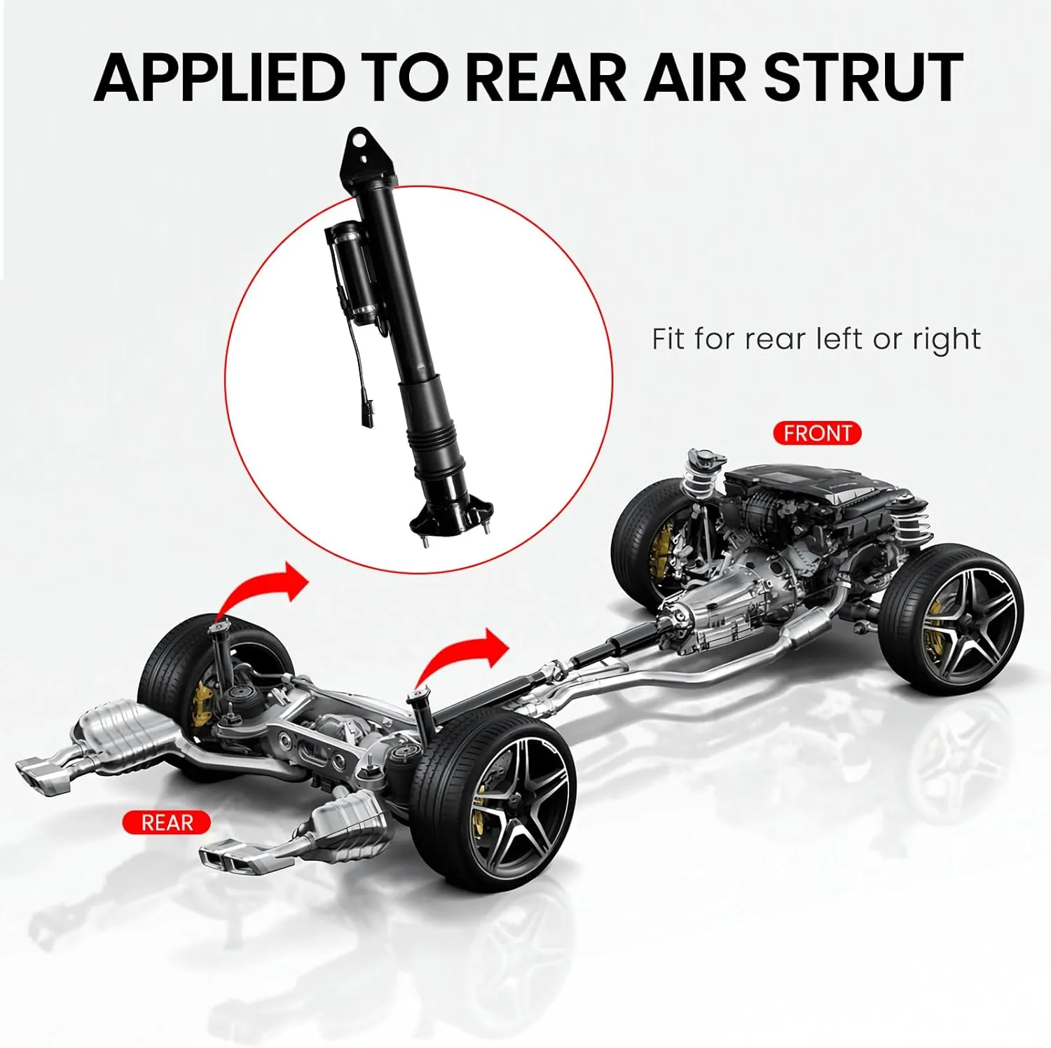 VIGOR Rear Air Suspension Shock Absorber Compatible with 2006-2013 Benz R-Class W251 R320 R350 R500 R550 with ADS Car Air Strut, OEM Replace Number 2513200631, 2513201031
