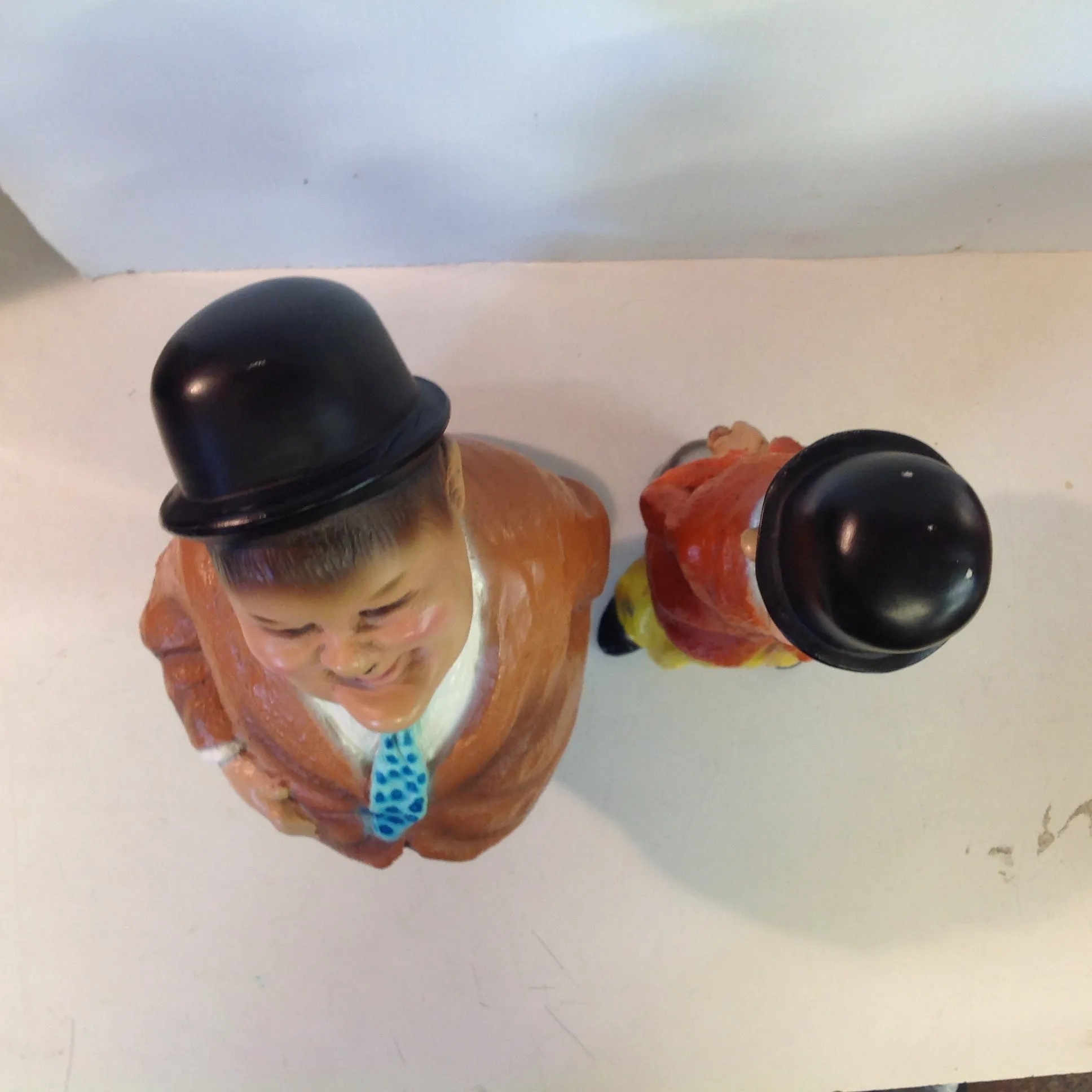 Vintage 1971 Universal Studio Plastic Laurel and Hardy Figures