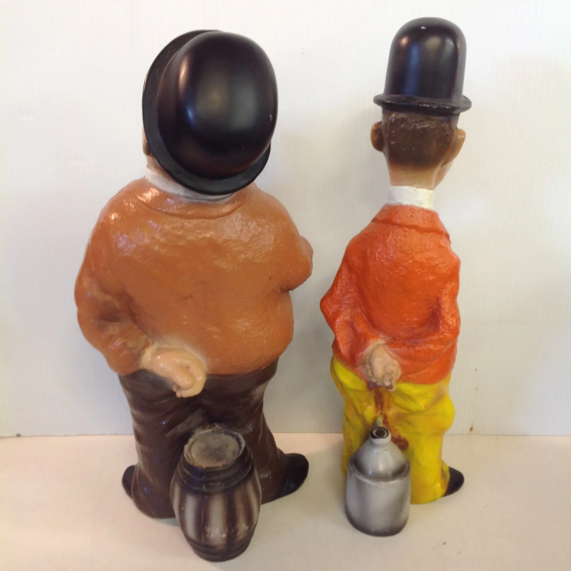 Vintage 1971 Universal Studio Plastic Laurel and Hardy Figures