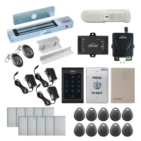 Visionis FPC-5337 One Door Access Control In Swinging Door 300lbs Maglock   Indoor Use Only Keypad/Reader Standalone With Mini Controller   Wiegand 26, No Software, EM Card, Wireless Receiver   PIR