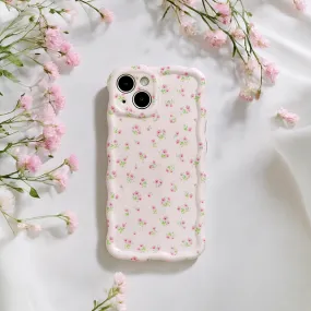 Wavy Phone Case - Ditsy Floral Pink